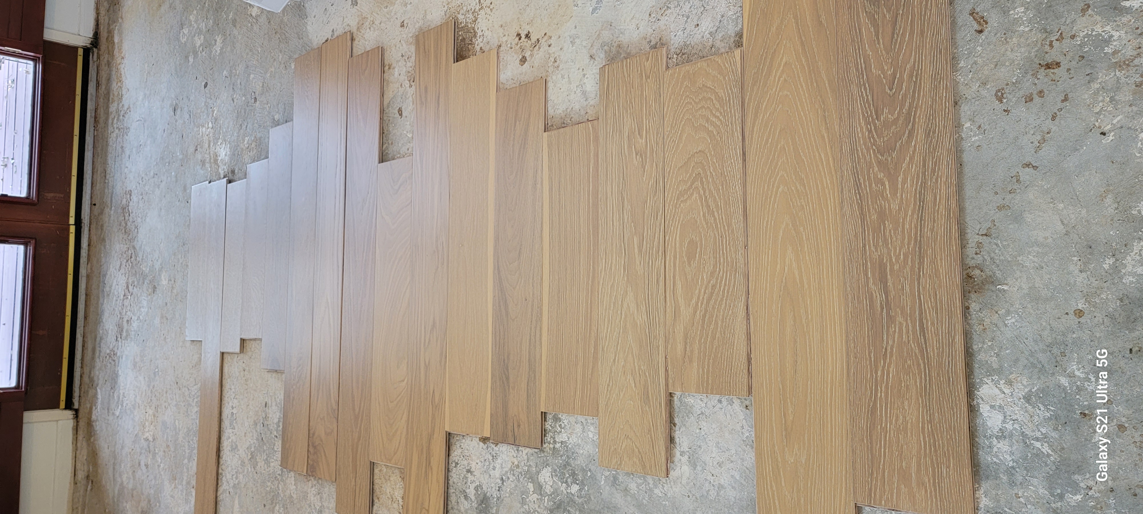 Installed flooring project with wood-tone planks